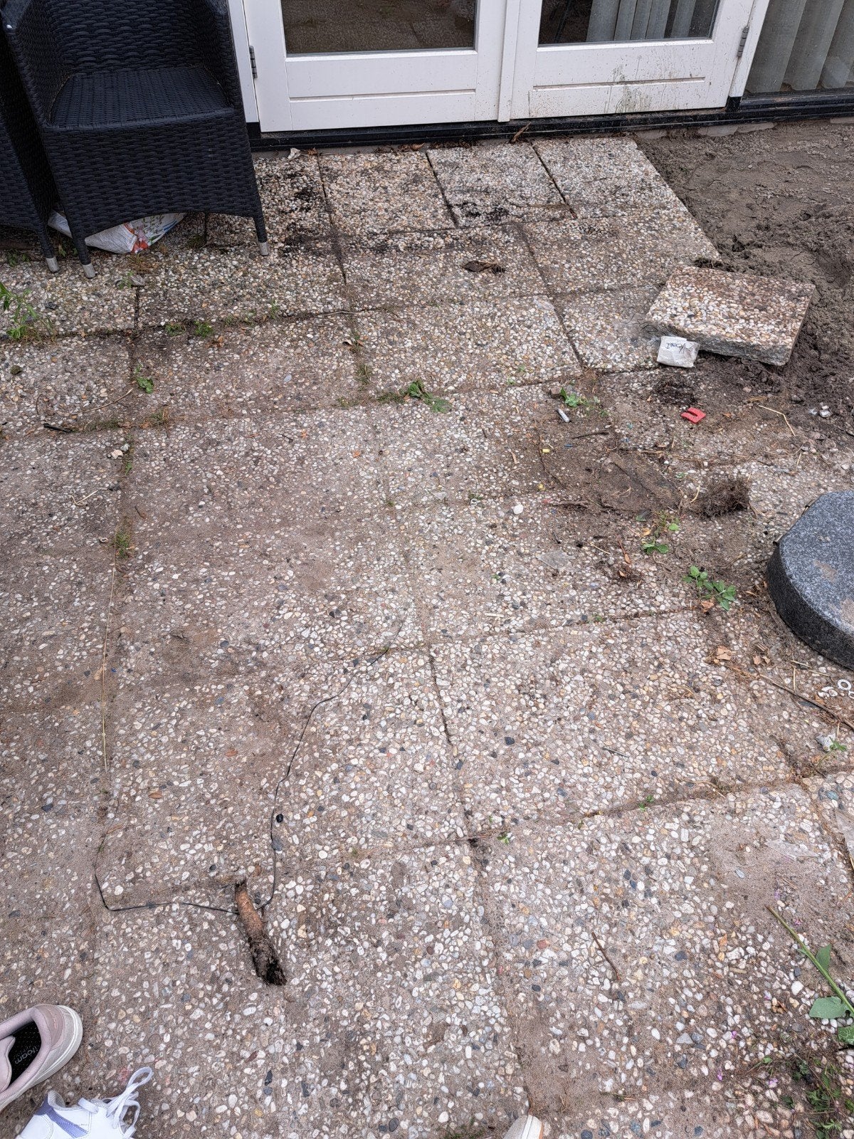 Gratis grindtegels 60x40 en 40x40 (SPOED), Ophalen, Gebruikt, 10 m² of meer, Grind