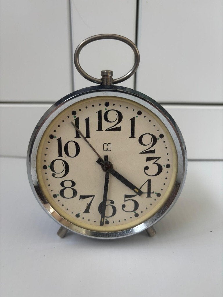 Vintage HEMA mechanische wekker voor reparatie, Ophalen of Verzenden