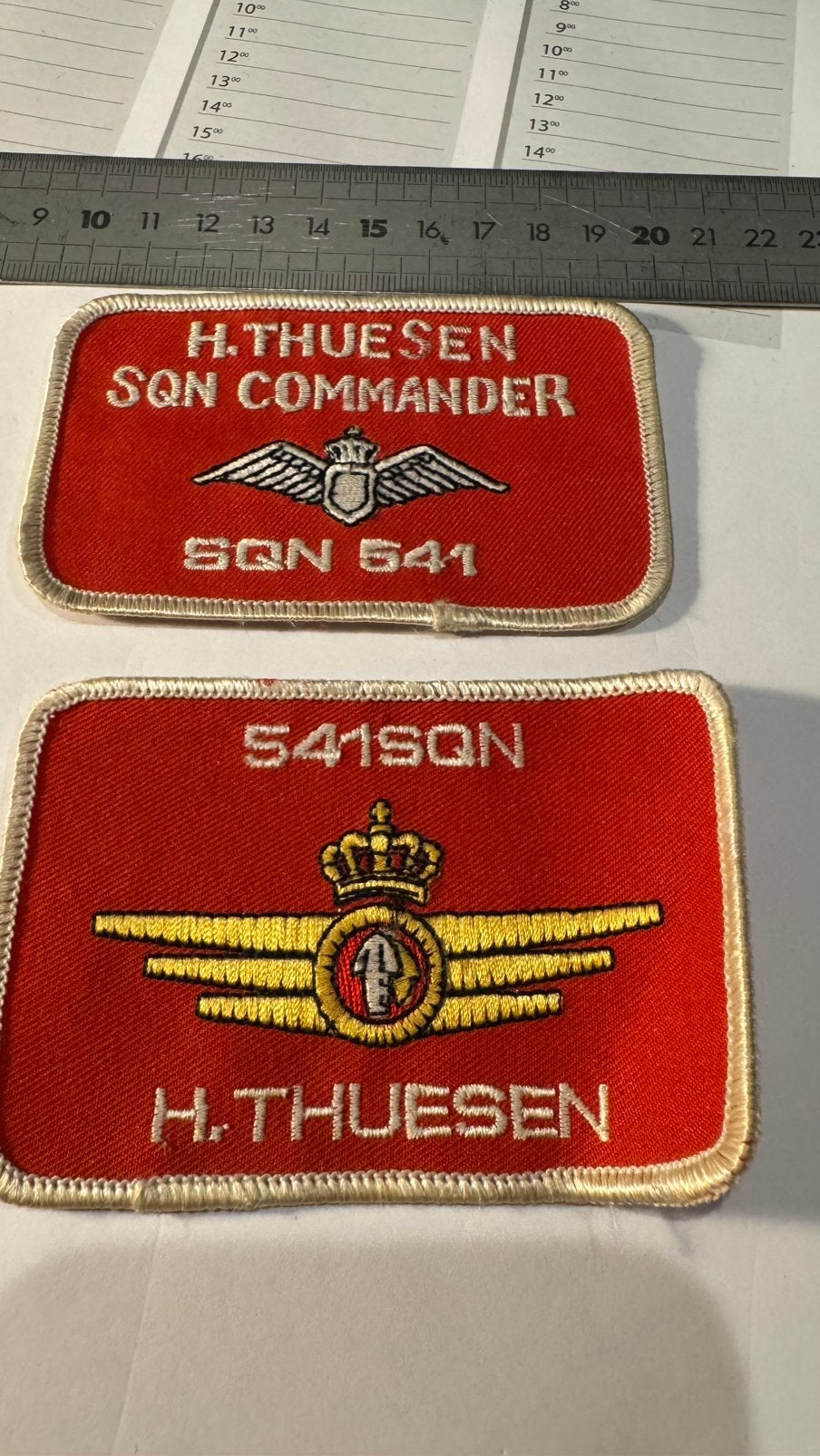 Patch name tags luchtmacht, Verzamelen, Ophalen of Verzenden, Zo goed als nieuw, Patch, Badge of Embleem