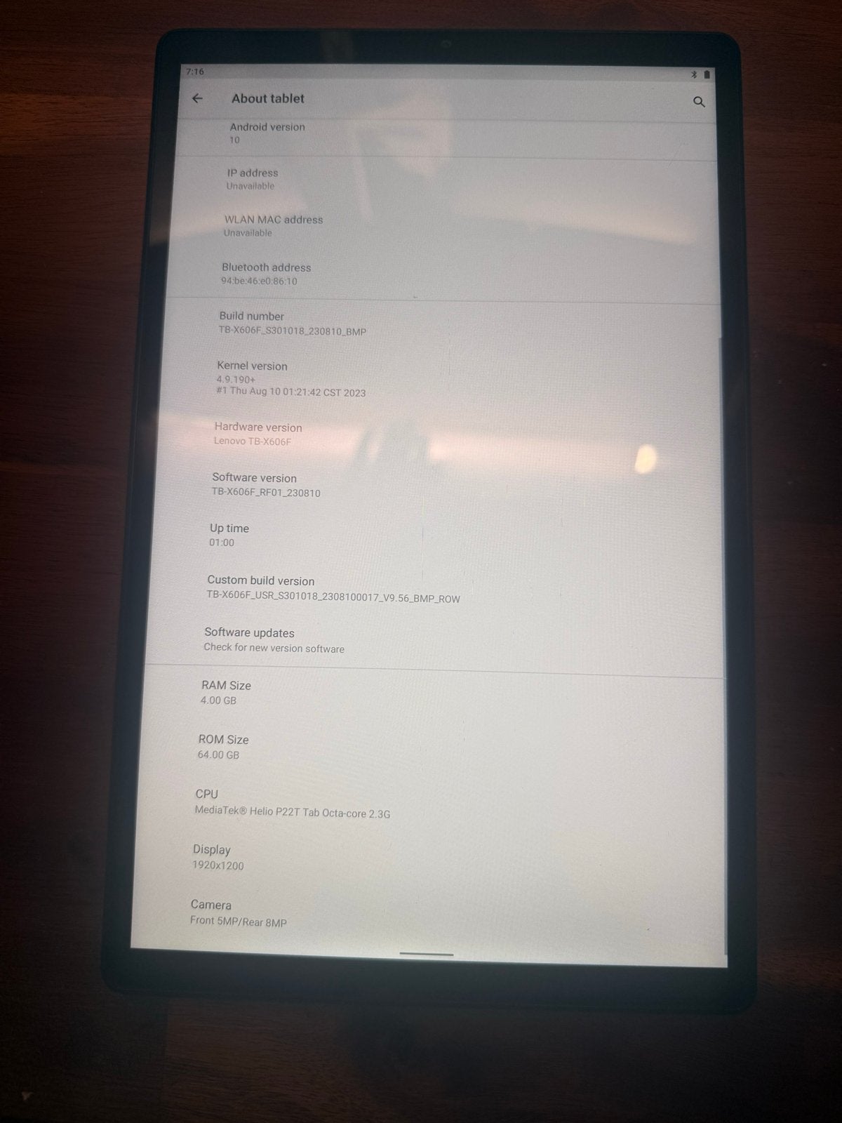 Lenovo Tab M10 FHD Plus (2e Gen) TB-X606F Tablet, Computers en Software, 10 inch, Gebruikt, Gps, Ophalen of Verzenden