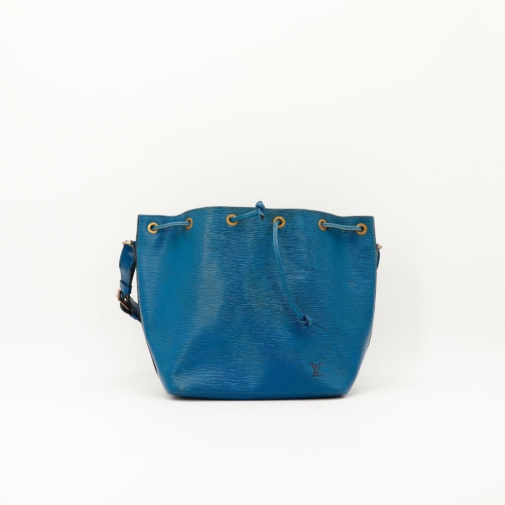 Louis Vuitton Petit Noé in blauw handtas, Verzenden, Gebruikt, Blauw, Handtas