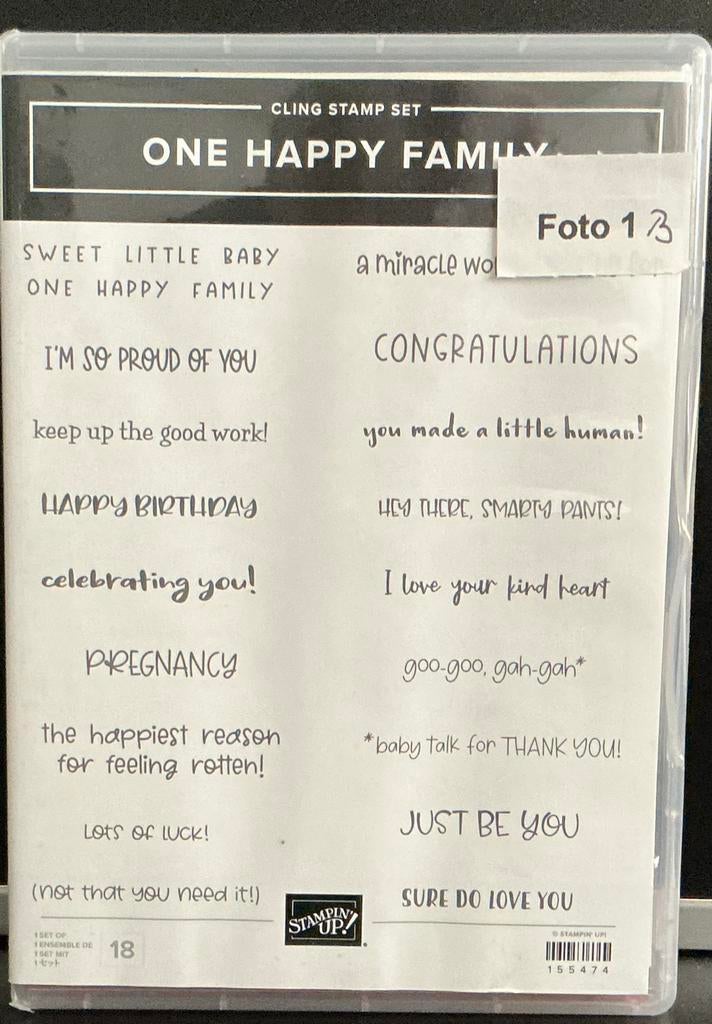 Stampin’Up! Tekst stempels, Hobby en Vrije tijd, Stempelen, Verzenden, Zo goed als nieuw