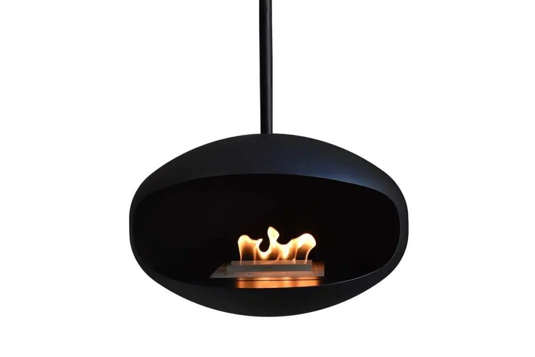 Cocoon Fires Aeris Hangende Bio Ethanol Haard Zwart, Ophalen of Verzenden, Zo goed als nieuw, Hangende haard, Overige soorten