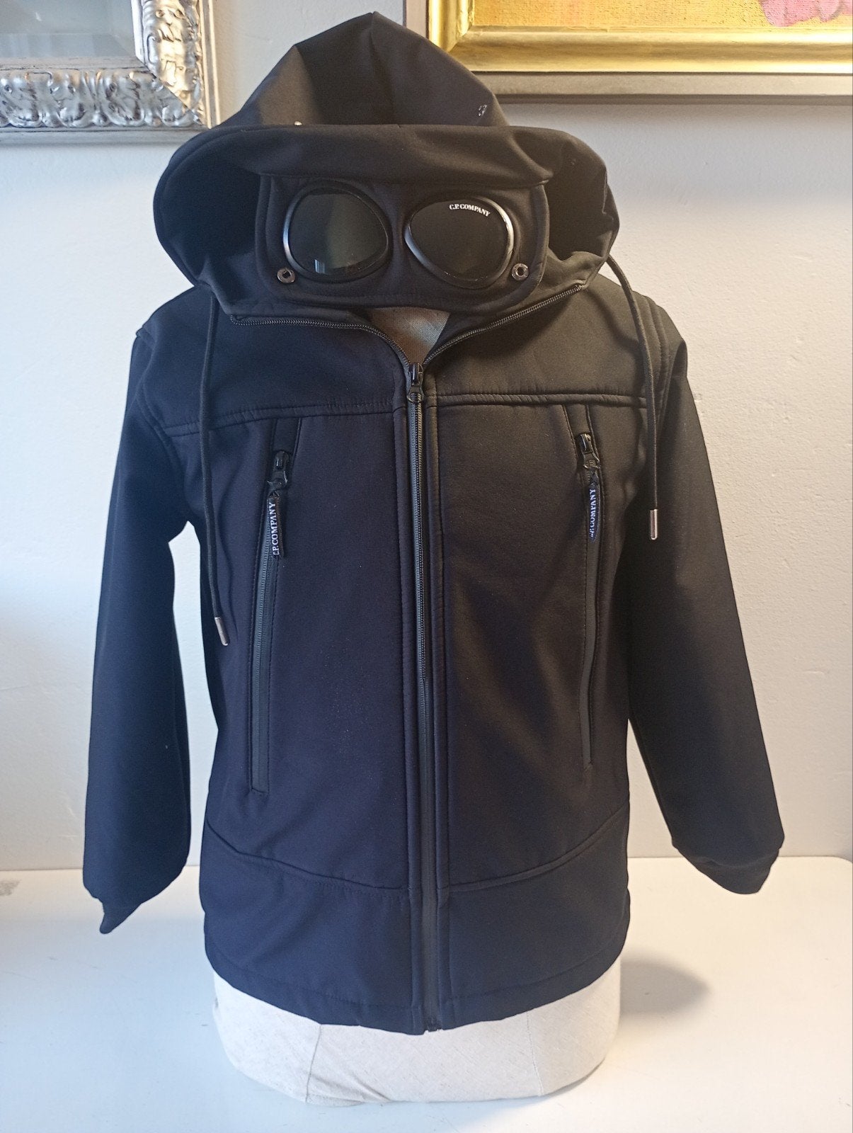 C.P. Company pro-tek jas met capuchon en goggles, maat 11-12, Info@cpcompany.com, Verzenden, Jongen of Meisje, Zo goed als nieuw