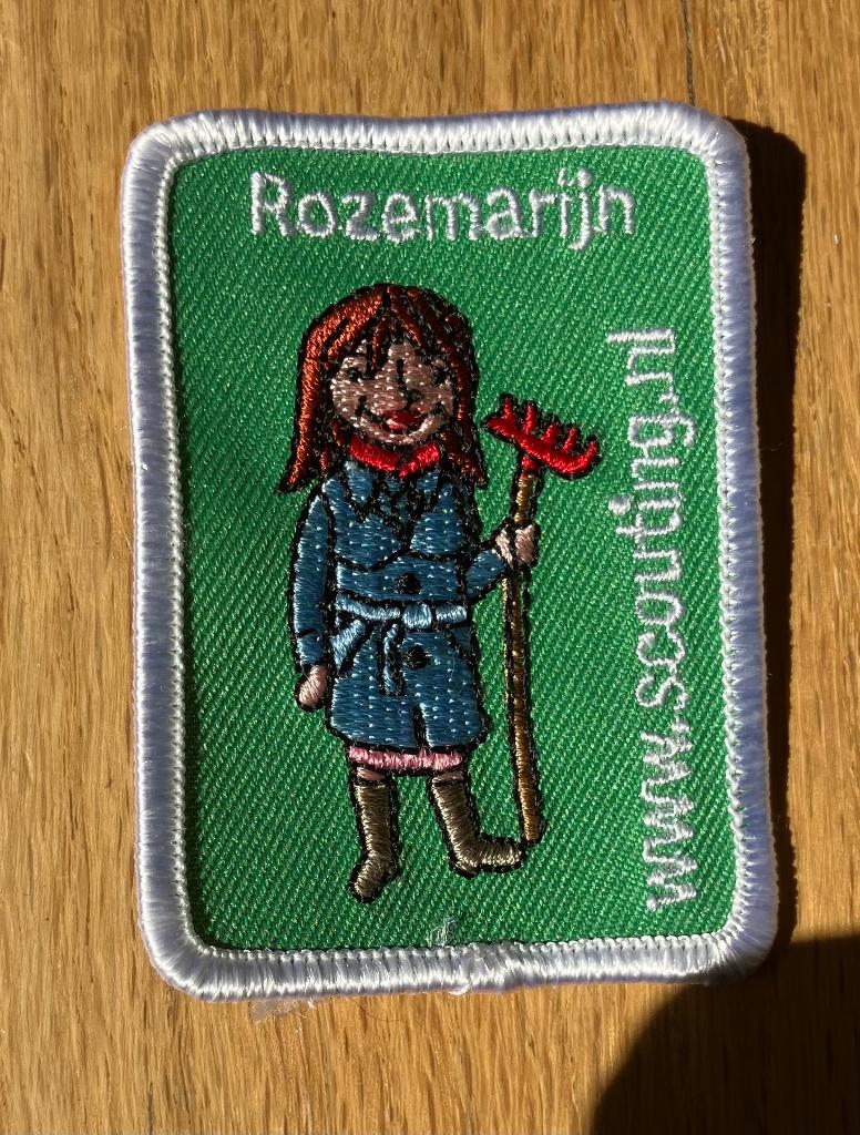 Scouting badge Rozemarijn, Verzamelen, Scouting, Ophalen of Verzenden, Zo goed als nieuw, Embleem, Speld of Insigne