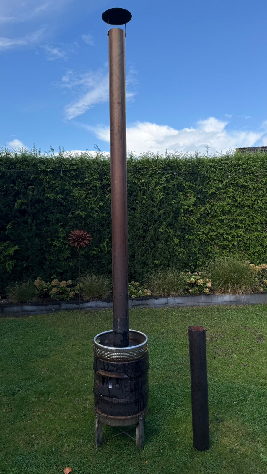 RVS Biervat kachel, Tuin en Terras, Ophalen, Zo goed als nieuw
