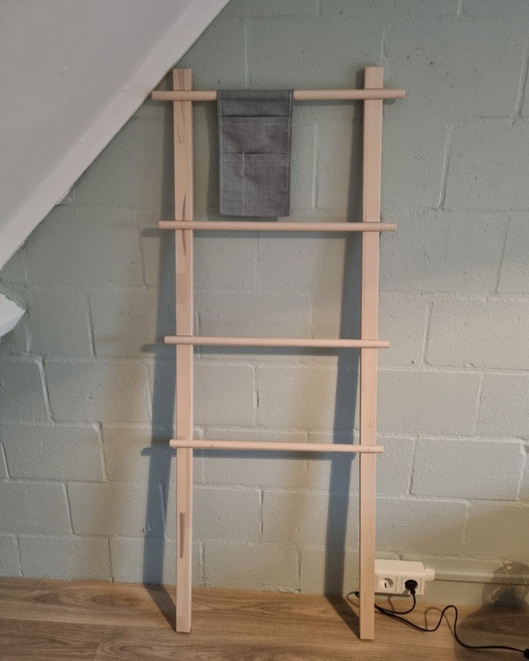 Houten handdoekenrek / decoratieve ladder, Huis en Inrichting, Ophalen, Zo goed als nieuw