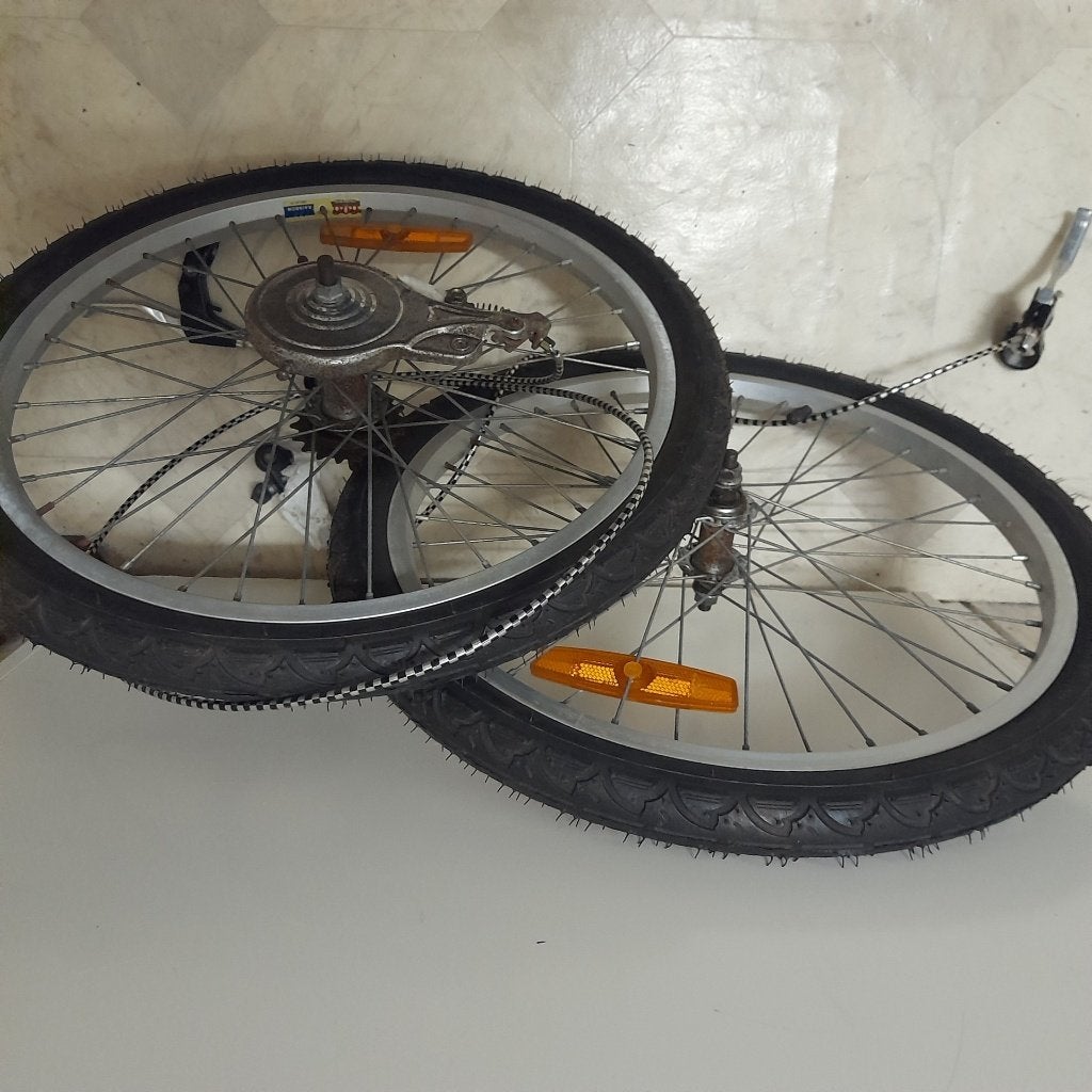 Set Fiets Wielen 20 Inch Met Binnen/Buiten Band Maat 20x1.75, Fietsen en Brommers, Overige Fietsen en Brommers, Ophalen of Verzenden