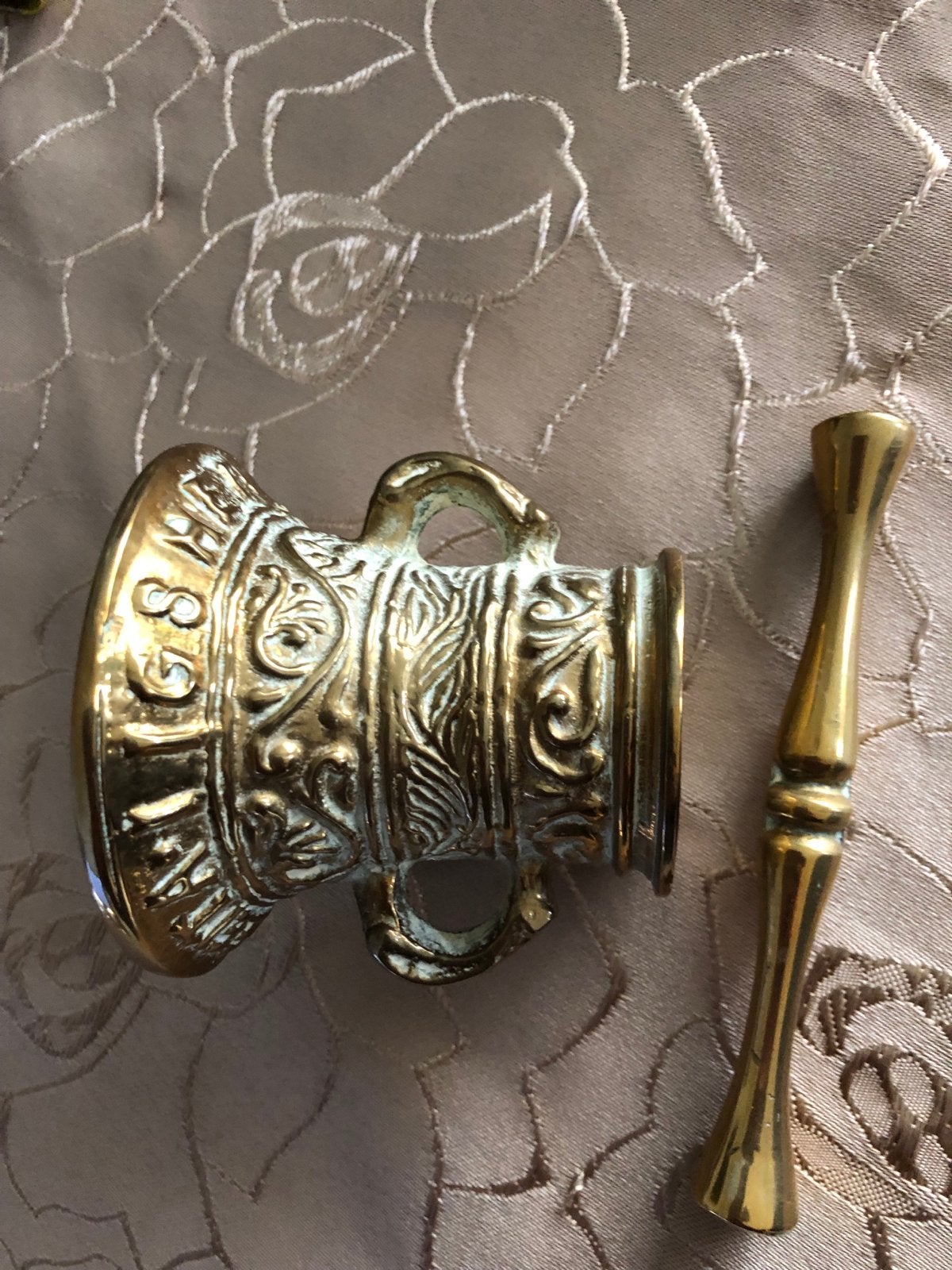 Zware koperen vijzel met stoer uiterlijk, Antiek en Kunst, Ophalen of Verzenden, Koper