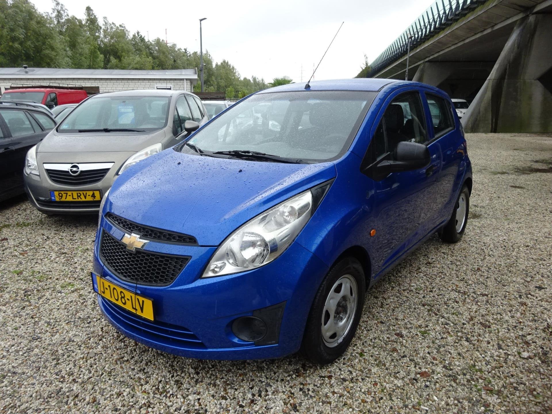 Chevrolet Spark 1.0 16V L Stuurbekrachting Elektrische Ramen, Auto's, Voorwielaandrijving, Gebruikt, 4 cilinders, Blauw