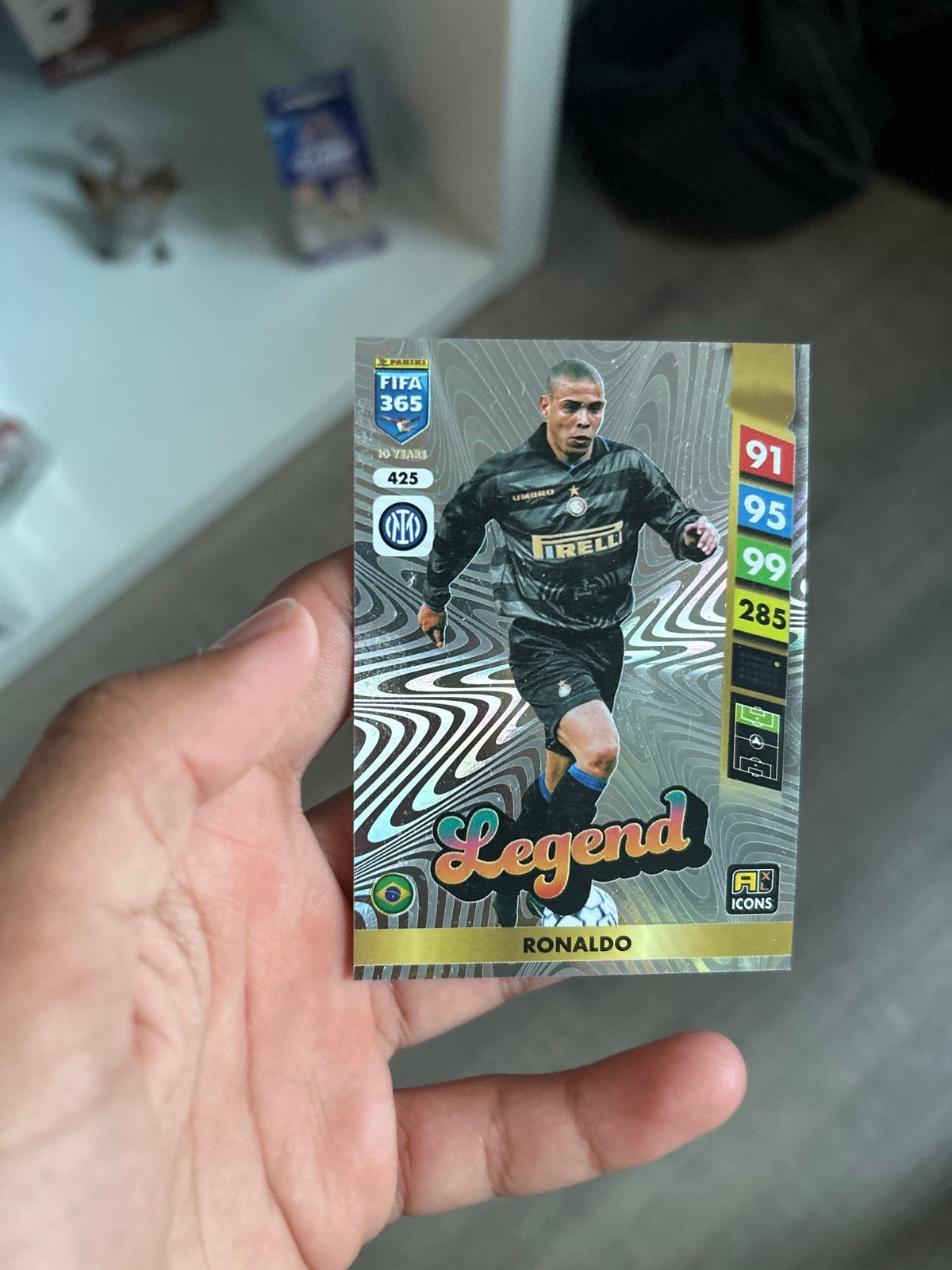 Panini FIFA 365 Adrenalyn XL Ronaldo Legend kaart, Ophalen of Verzenden, Zo goed als nieuw, Buitenlandse clubs, Spelerskaart