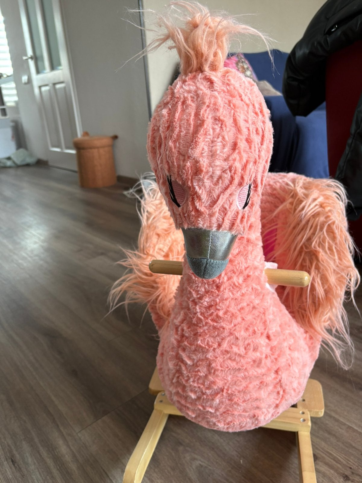 Schattige Roze Flamingo Schommelstoel voor Kinderen, Ophalen, Gebruikt, Jongen of Meisje