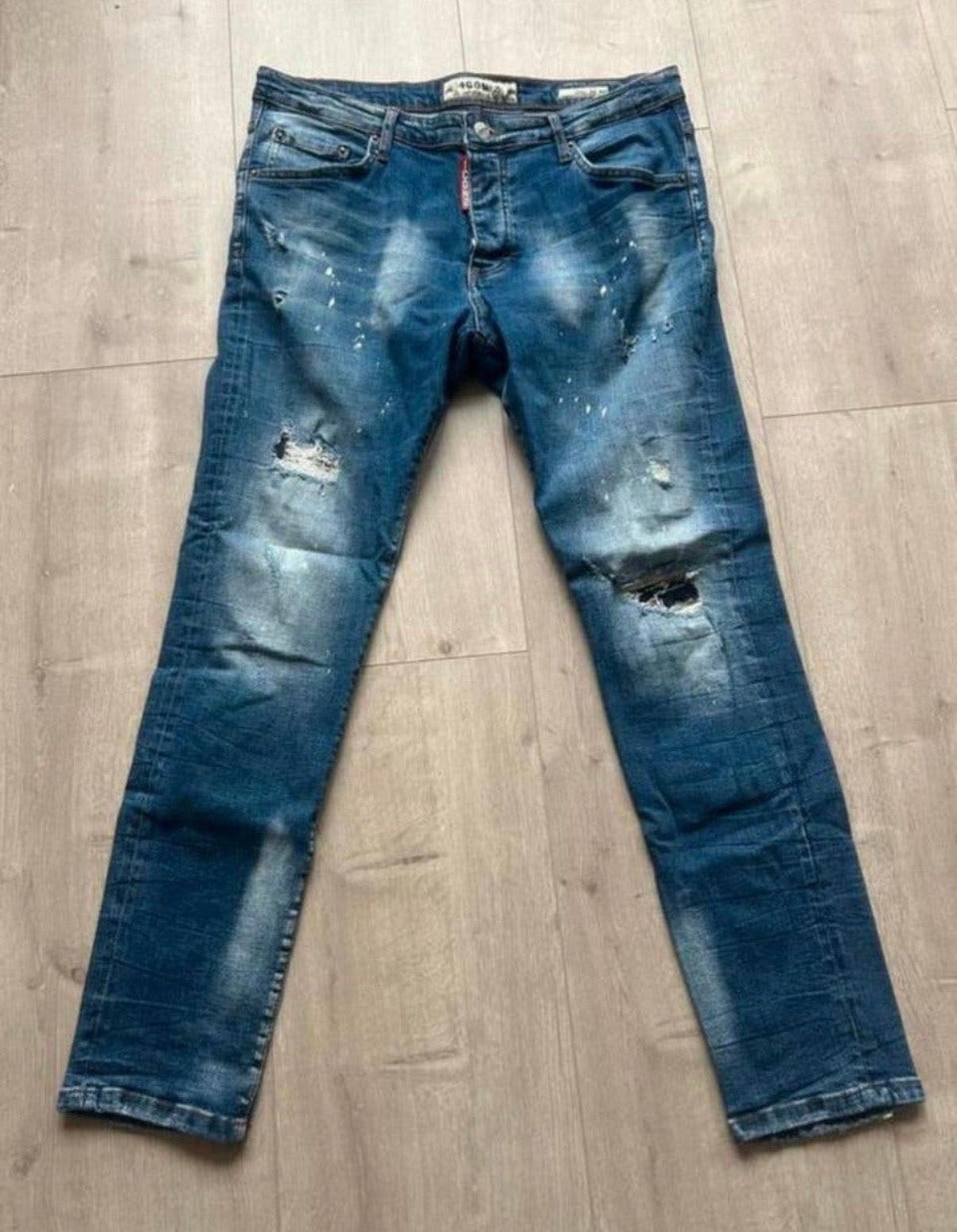 Icon2 spijkerbroek (34), Ophalen, Zo goed als nieuw, Blauw, W33 - W34 (confectie 48/50)