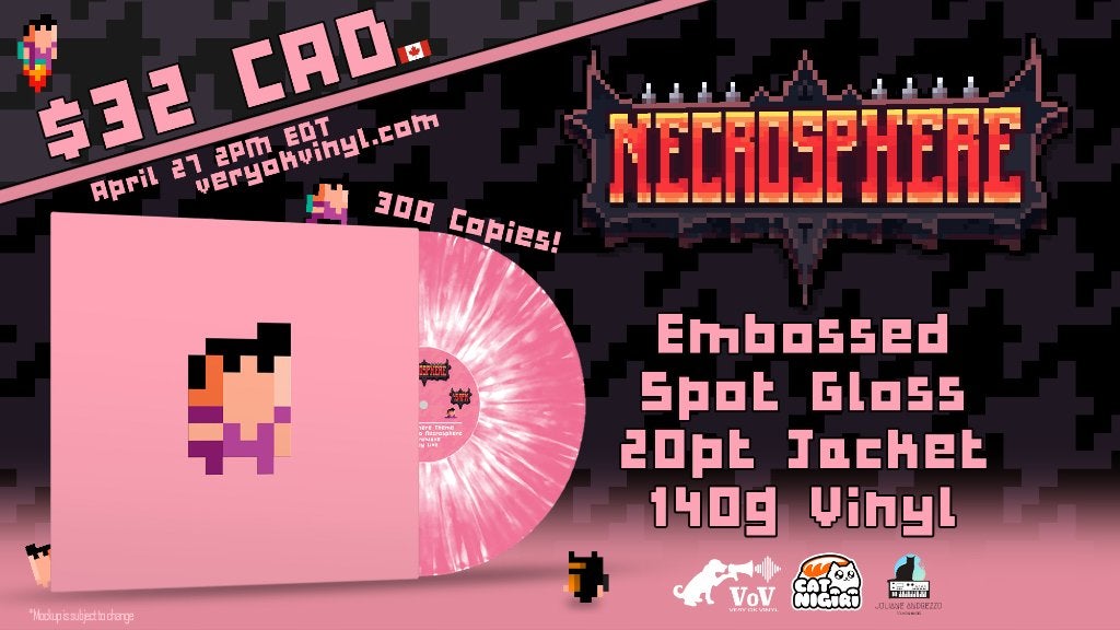 Vinyl LP Necrosphere PINK WHITE SPLATTER Vinyl NIEUW, LP, Limited edition, Game soundtrack, Ophalen of Verzenden
