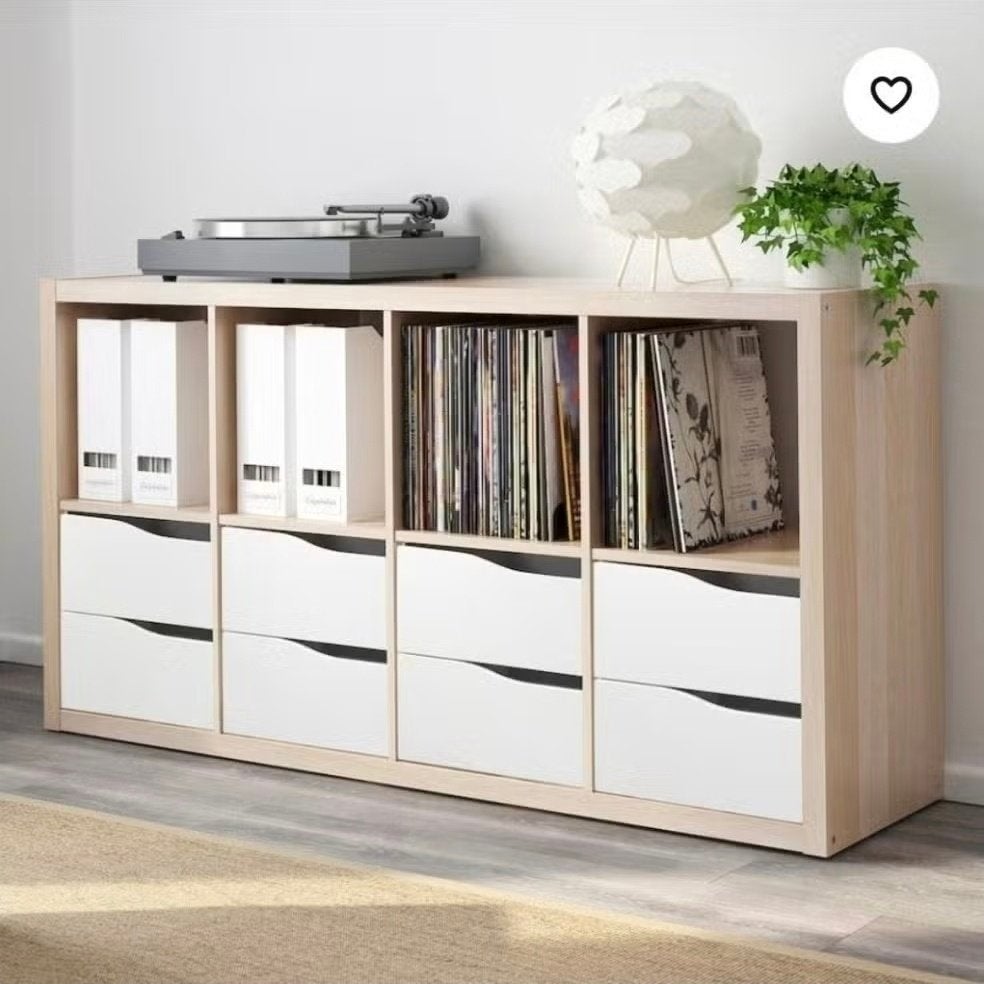2x LADEN inc. Inzetten wit Kallax Ikea, Huis en Inrichting, Ophalen, Zo goed als nieuw
