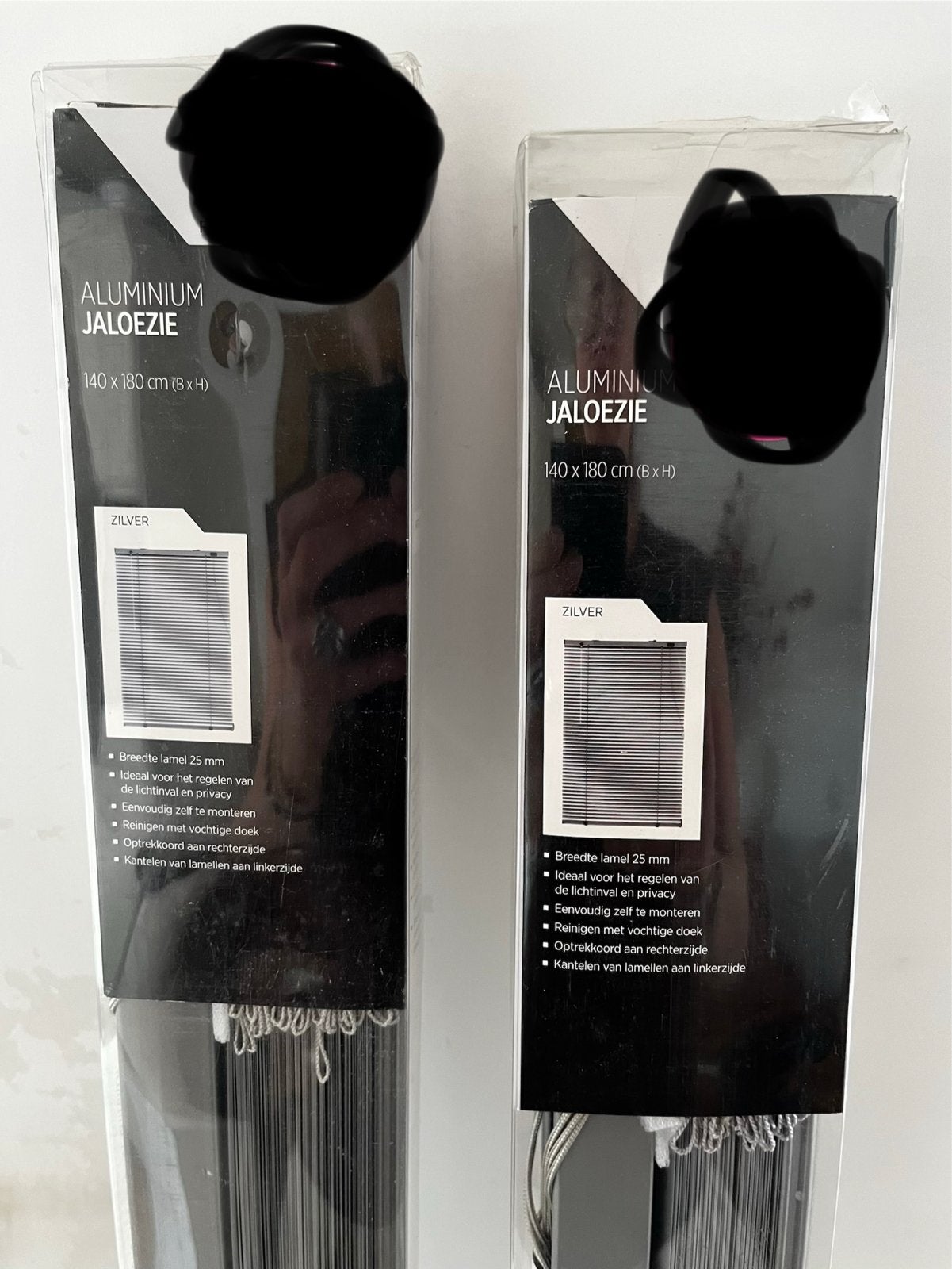 Luxaflex Aluminium Jaloezie Zilver 140x180 cm, Huis en Inrichting, Ophalen, Jaloezie, Metaal, Nieuw