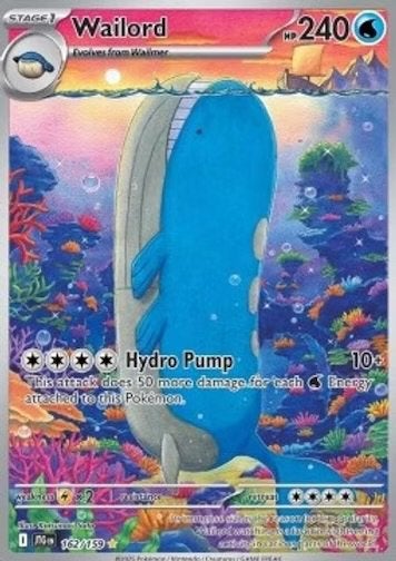 2025 Pokémon Wailord JTG #162 BGS 9.5, Ophalen of Verzenden, Zo goed als nieuw