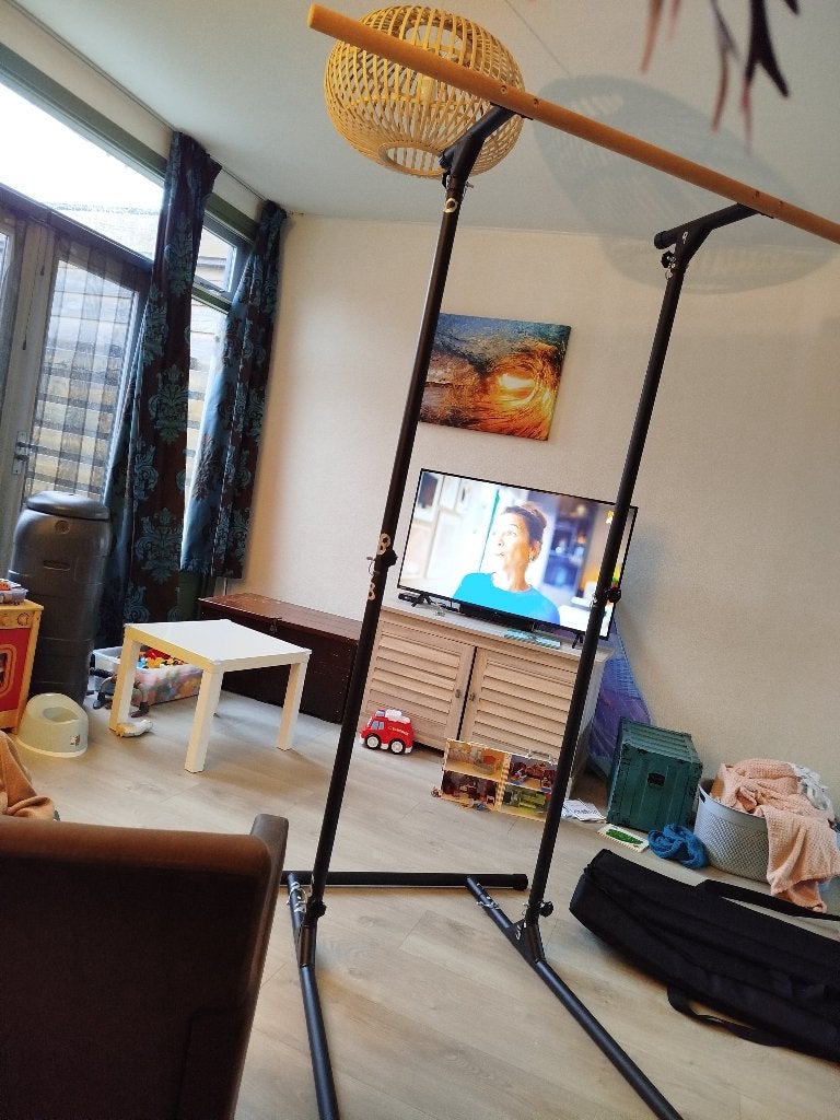 Pull-Up/Dip Station met tas (snel (de)monteerbaar), Ophalen, Benen, Krachtstation, Zo goed als nieuw