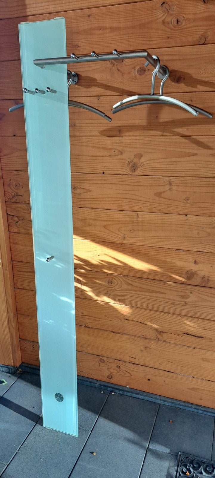 Design kapstok van Knibeler met melkwitte glasplaat, Gebruikt, Glas, 150 tot 200 cm, Ophalen