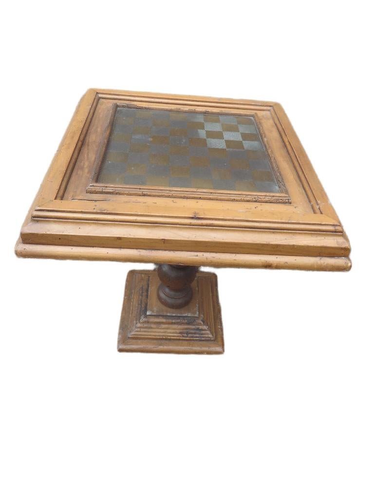 Art deco schaaktafel met Metalen Romeinse Schaakstukken, Ophalen