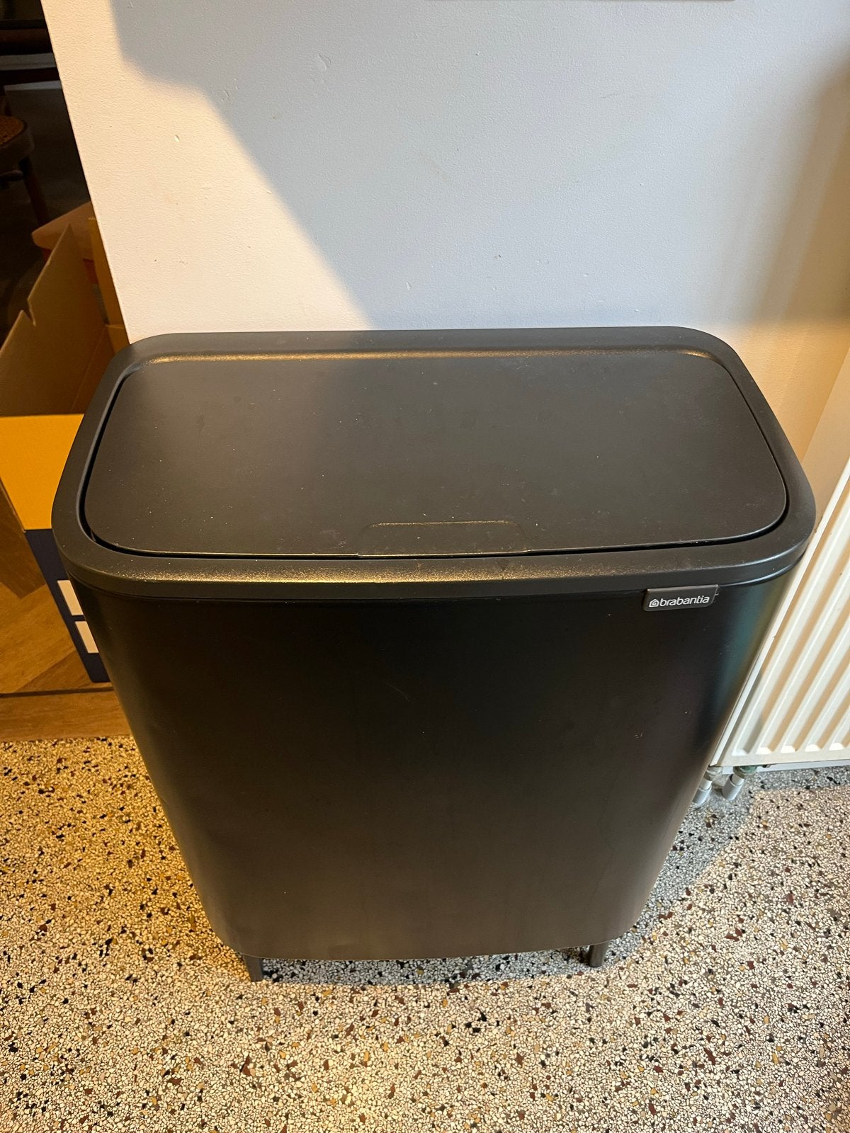 Brabantia Bo Touch Bin prullenbak 60L + nieuwe zakken, Ophalen, Gebruikt, 40 liter of meer, 75 – 100
