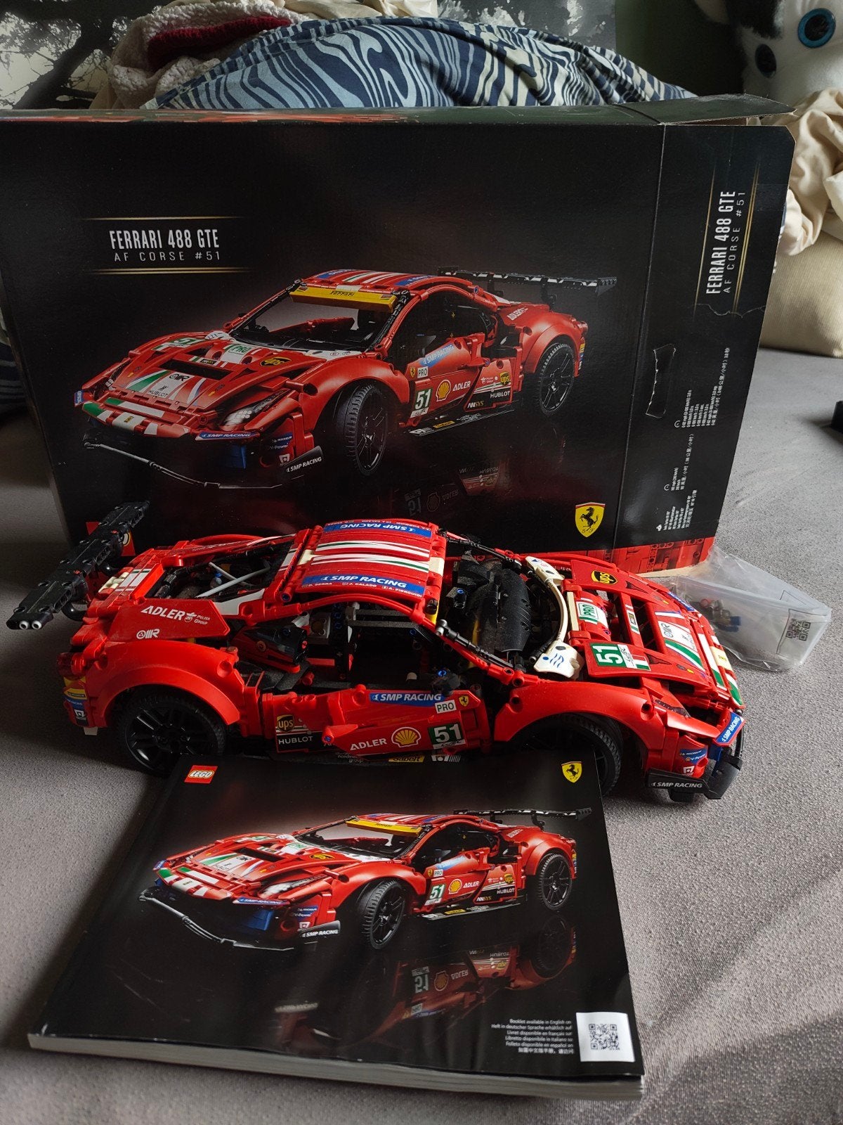 LEGO Technic Ferrari 488 GTE AF Corse #51, Kinderen en Baby's, Speelgoed | Duplo en Lego, Gebruikt, Lego, Compleet, Ophalen of Verzenden