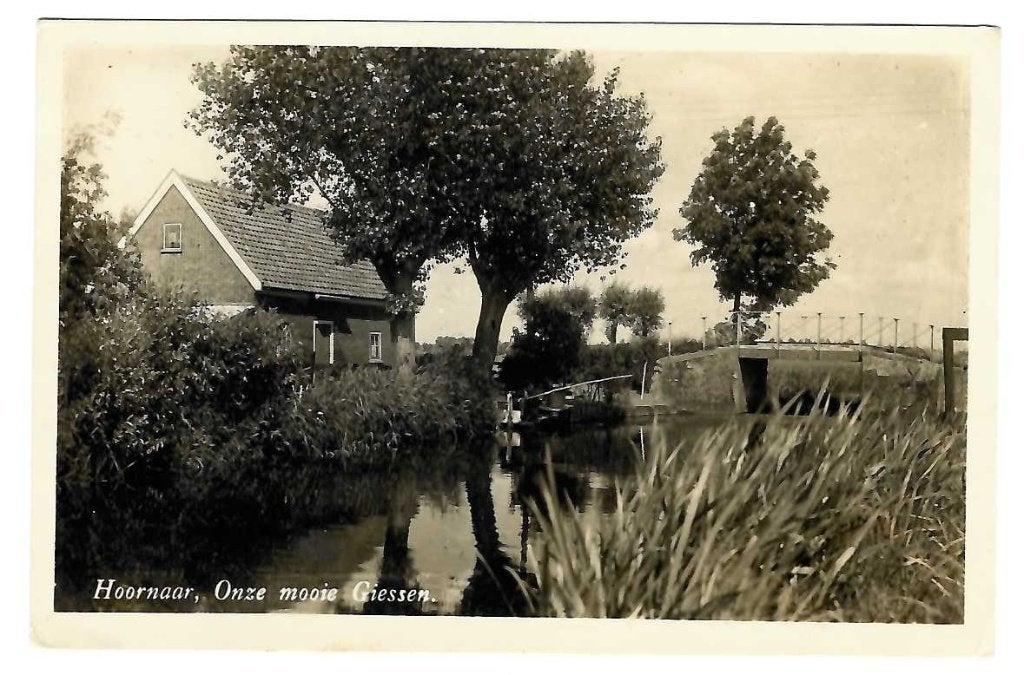 Hoornaar - Onze mooie Giessen, Verzamelen, Ansichtkaarten | Nederland, Verzenden, 1940 tot 1960, Gelopen, Zuid-Holland