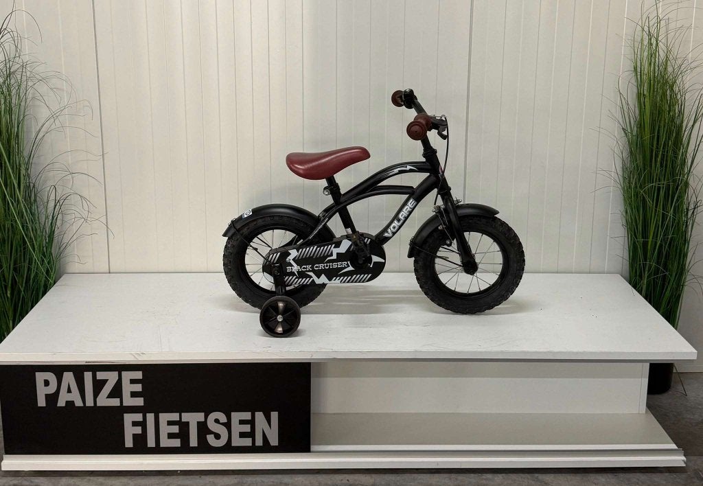 Volare, Black cruiser, Kinderfiets, 12 inch, 28182, Fietsen en Brommers, Fietsen | Kinderfietsjes, Gebruikt, 16 tot 20 inch, Terugtraprem