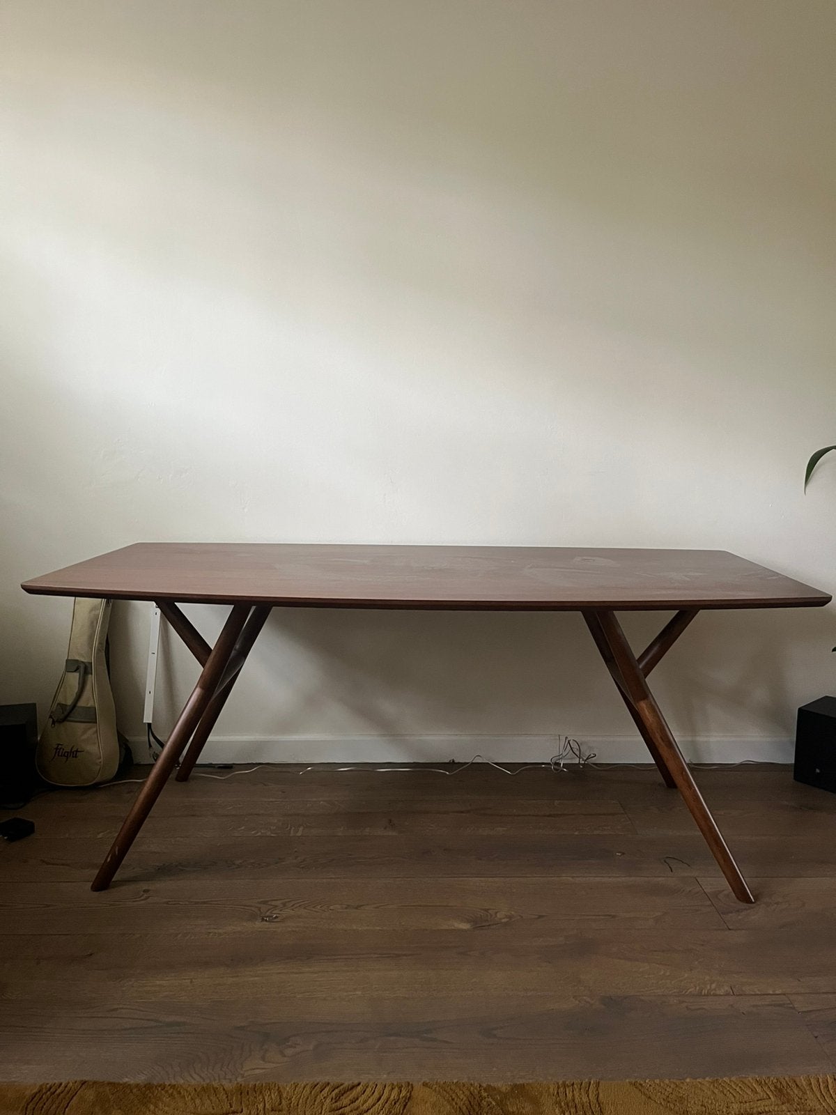 Bruine eettafel, Ophalen, Gebruikt, 50 tot 100 cm, 150 tot 200 cm