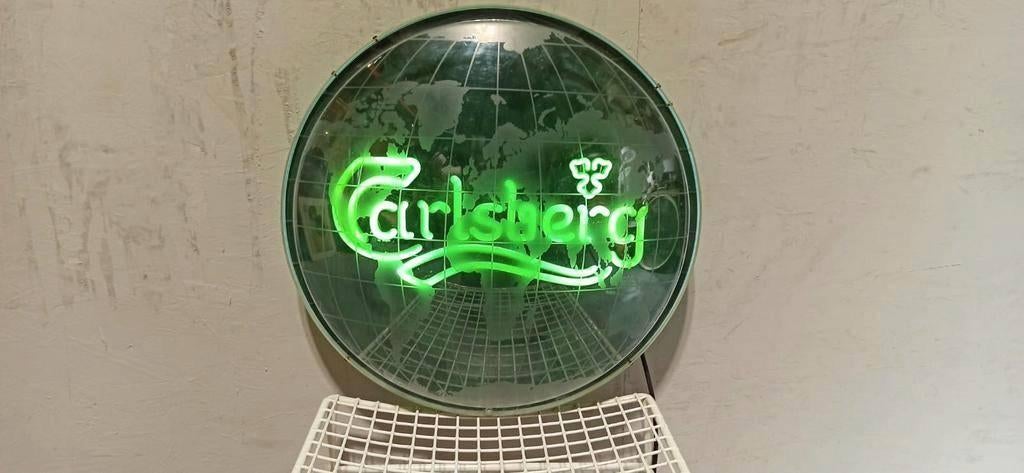 Carlsberg lichtreclame wandlamp, Verzamelen, Ophalen, Gebruikt, Overige typen, Overige merken