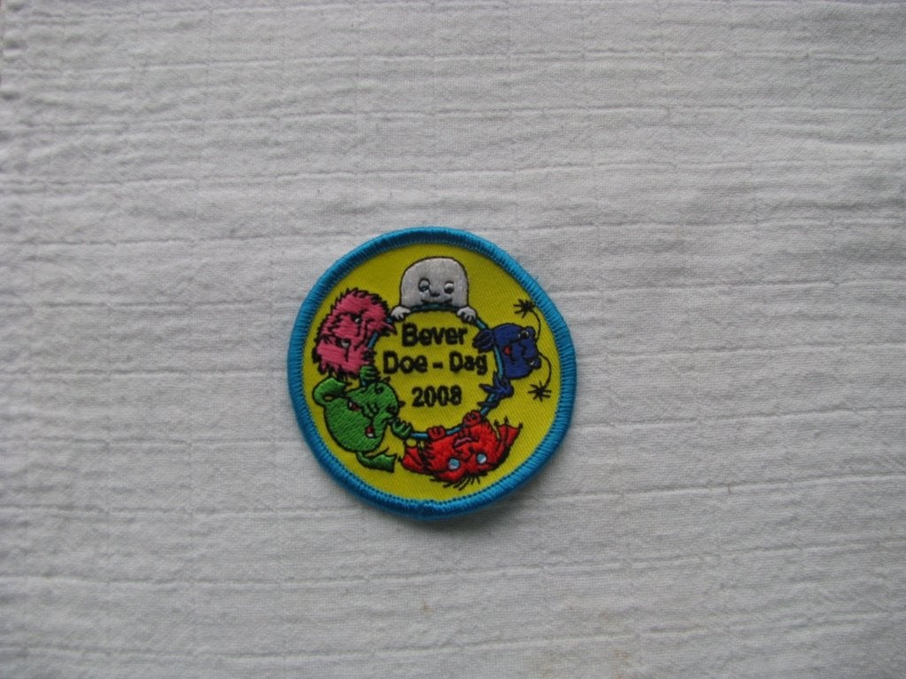 Badge bever- doe- dag 2008, Ophalen of Verzenden, Nieuw, Embleem, Speld of Insigne