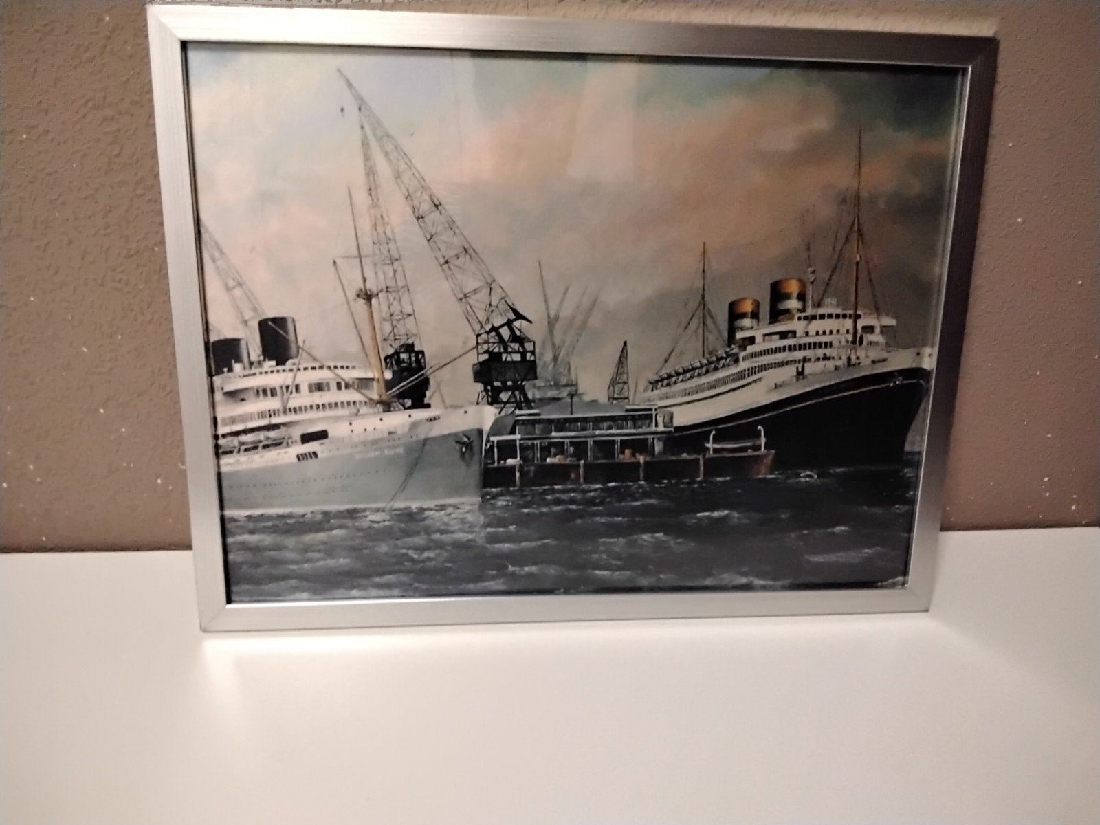 Maritiem schilderij van schepen in de haven, Ophalen