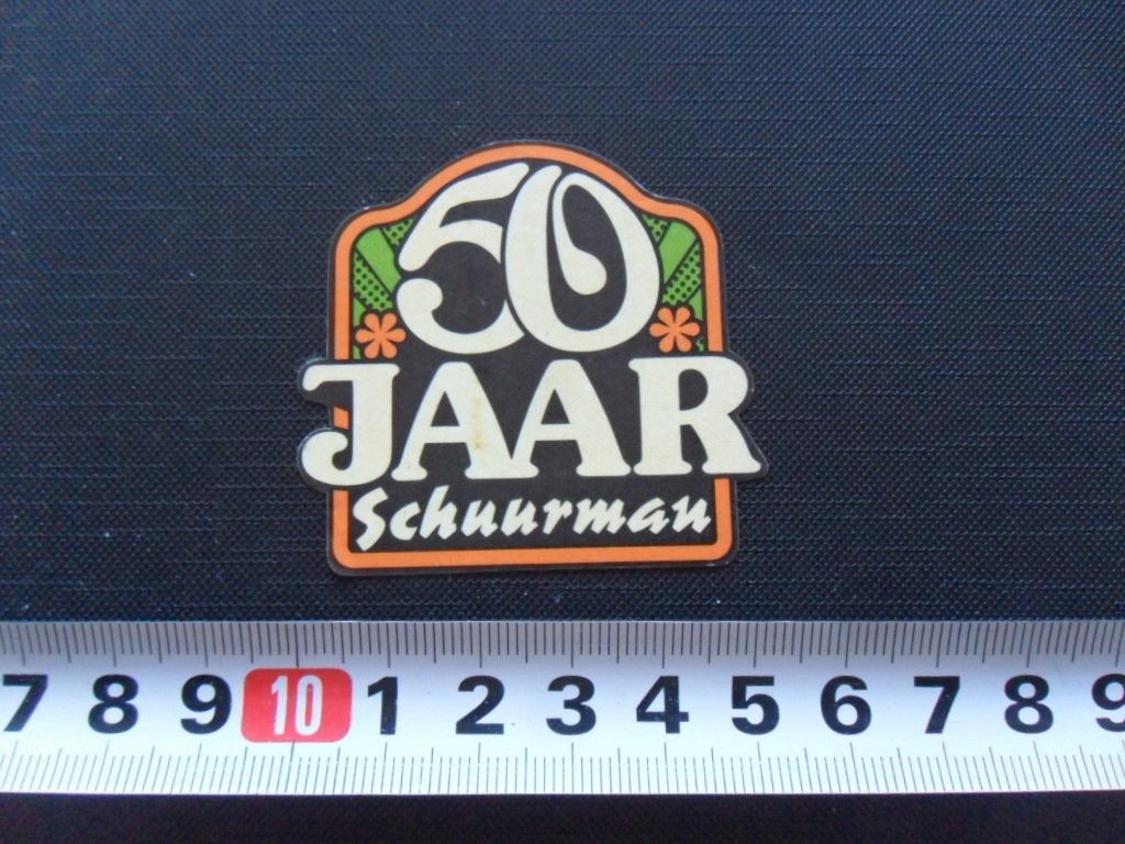 sticker 50 jaar schuurman, Ophalen of Verzenden, Zo goed als nieuw