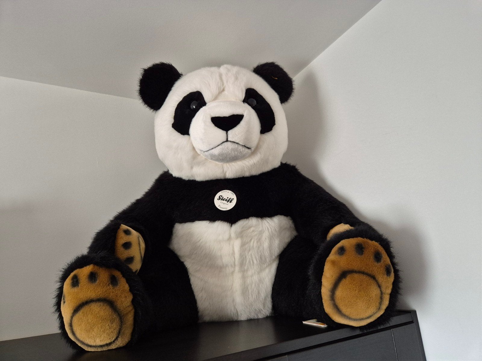 grote Steiff Pummy Panda 70 cm, Ophalen, Zo goed als nieuw, Stoffen beer, Steiff