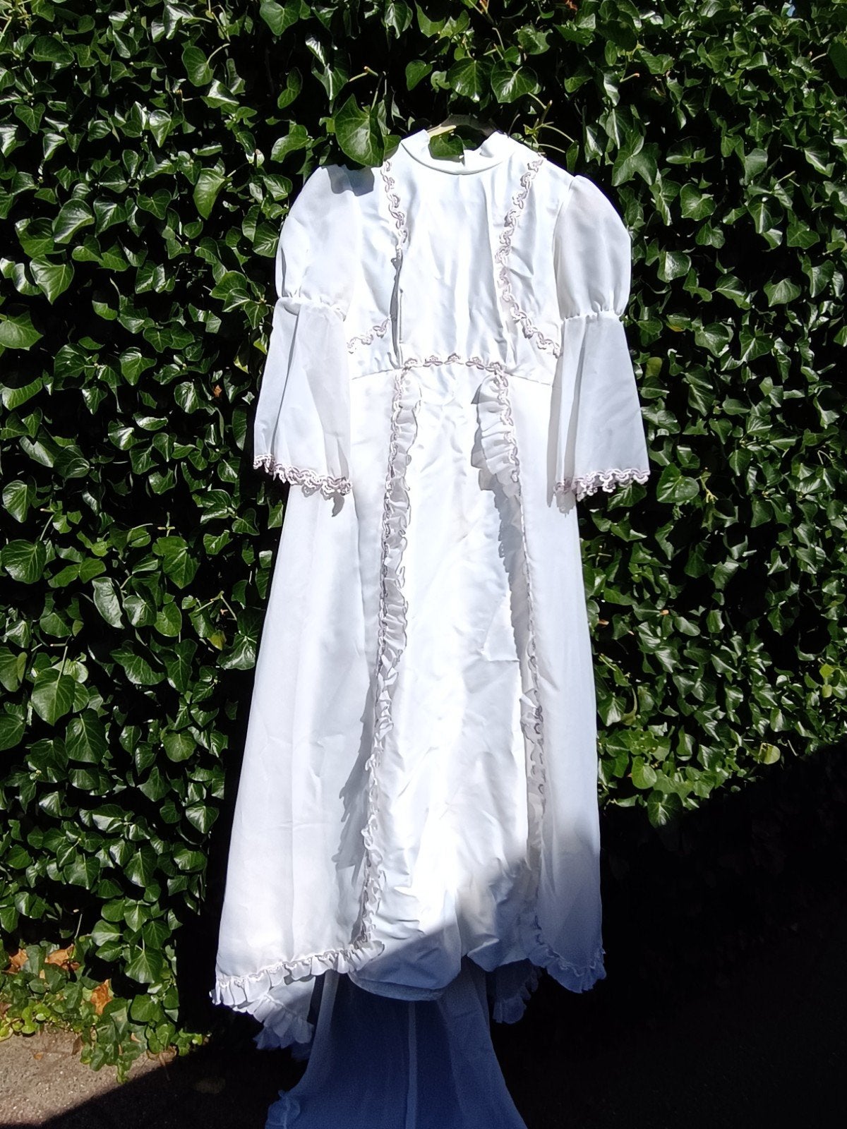 Vintage Bruidsmeisjesjurk met Accessoires, Ophalen, Zo goed als nieuw, Wit, Trouwjurk