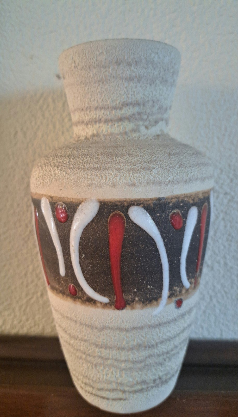 Vintage West Germany Keramiek Vaas - Aardewerk, Ophalen of Verzenden