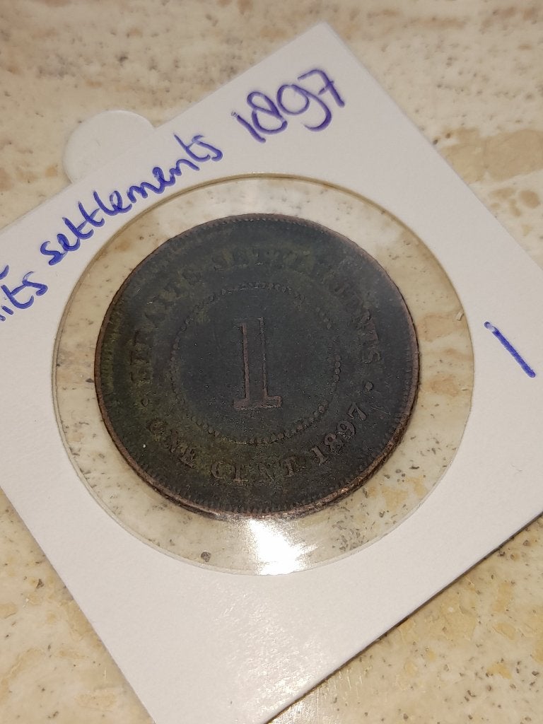 Cent 1897 Straits Settlements, Ophalen of Verzenden, Zuidoost-Azië, Losse munt