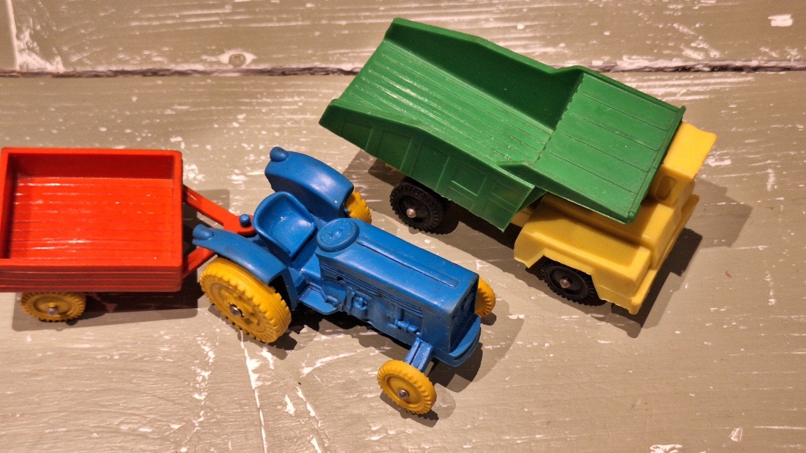 Vinyl Line tractor kiepwagen W.Germany, Ophalen of Verzenden, Hijskraan, Tractor of Landbouw, Overige merken