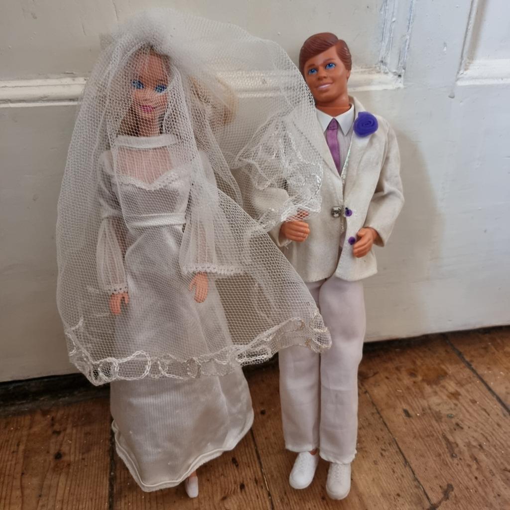 Vintage barbie bruidspaar, Ophalen of Verzenden, Gebruikt, Barbie