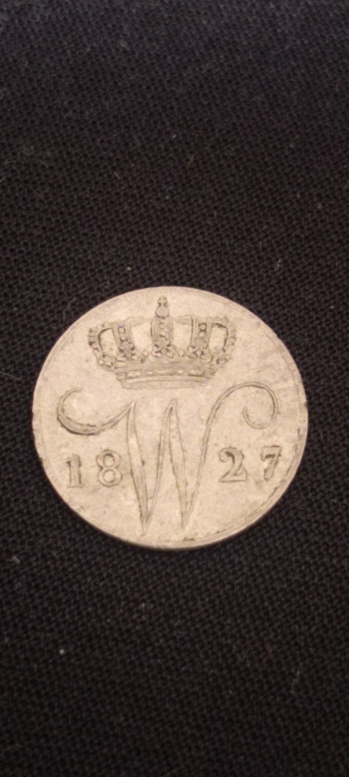 Zilveren 5 cent munt Koning Willem I 1827, Ophalen of Verzenden, Koning Willem I