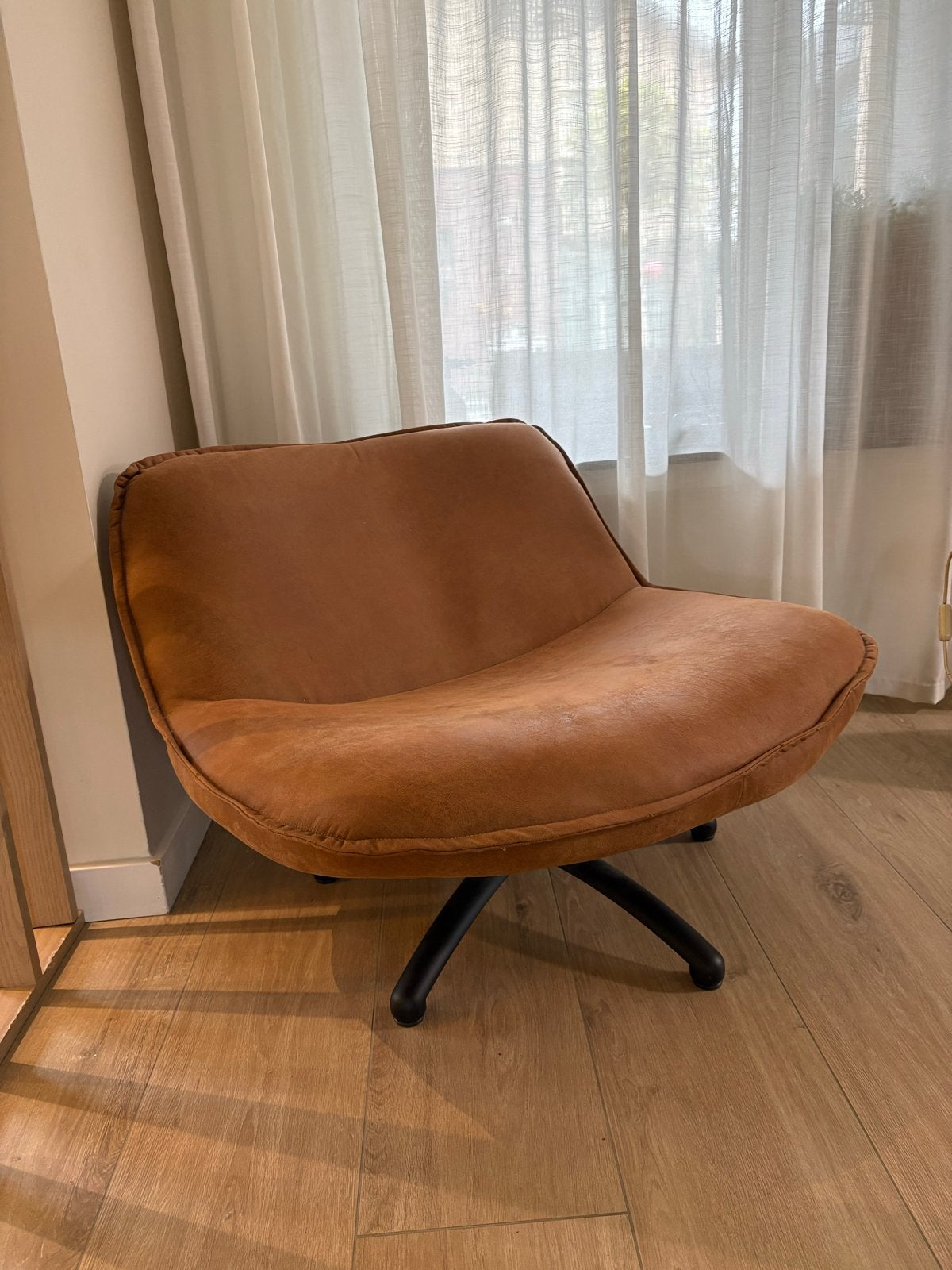 Lifestyle fauteuil / loveseat, Ophalen, Minder dan 75 cm, Leer, Zo goed als nieuw