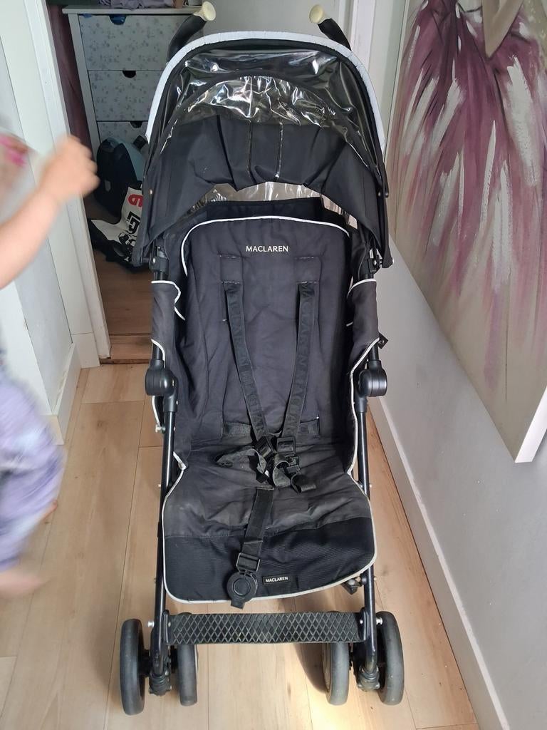 Maclaren buggy met regenhoes, Ophalen of Verzenden, Gebruikt, Maclaren, Verstelbare rugleuning