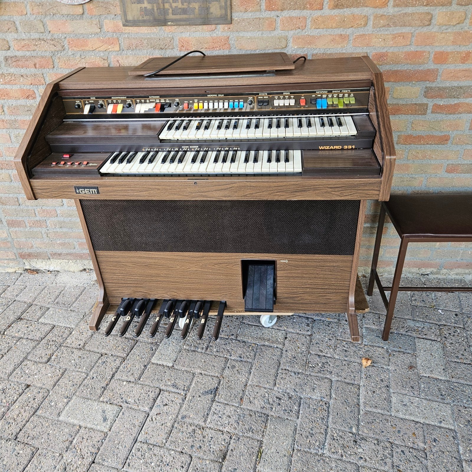 GEM Wizard 334 Orgel met 2 klavieren en pedalen, Muziek en Instrumenten, Ophalen, Gebruikt, 2 klavieren, Orgel