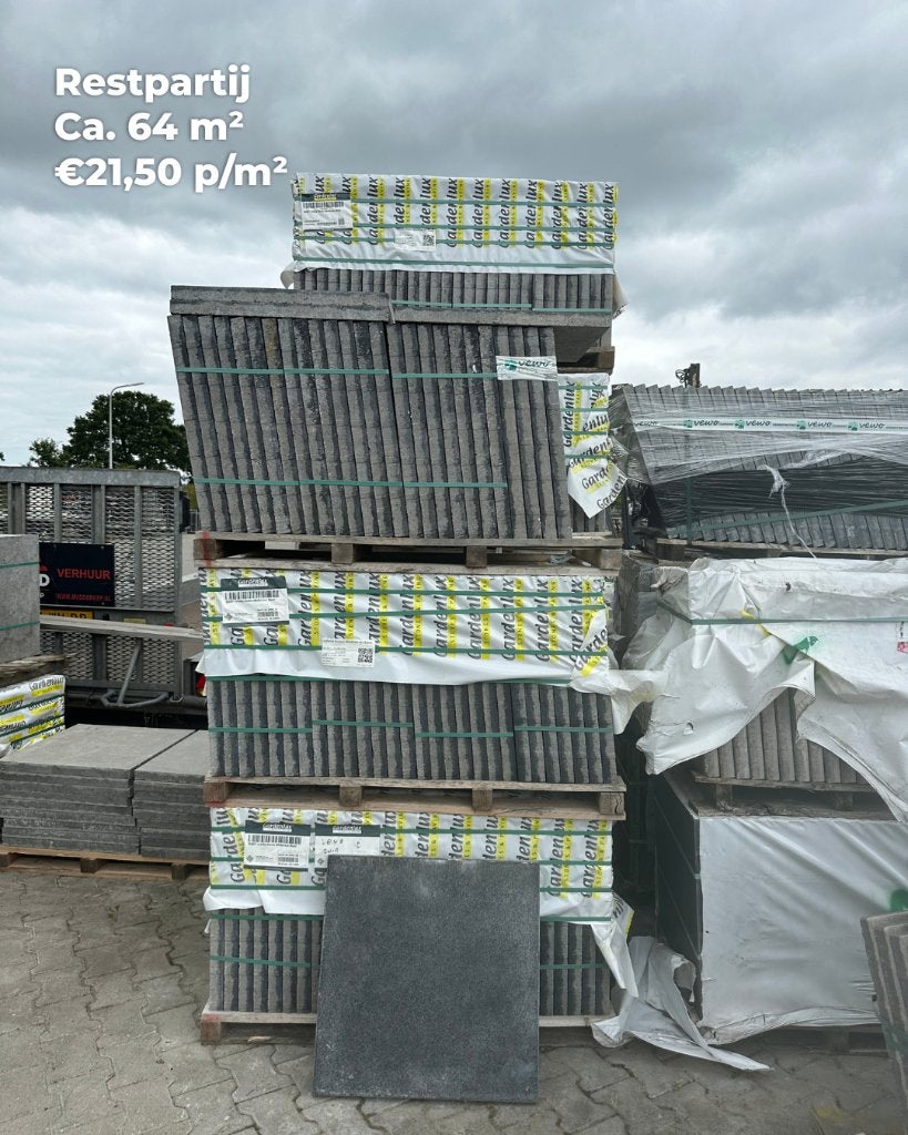 Infinity stones black 60x60x4cm Restant, Tuin en Terras, Tegels en Klinkers, Nieuw, Ophalen of Verzenden, 10 m² of meer, Beton