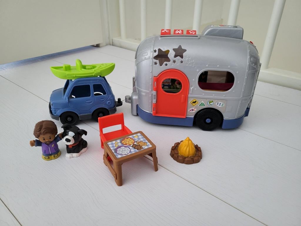 Little people camper/ caravan, Ophalen, Gebruikt, Speelset, Met licht