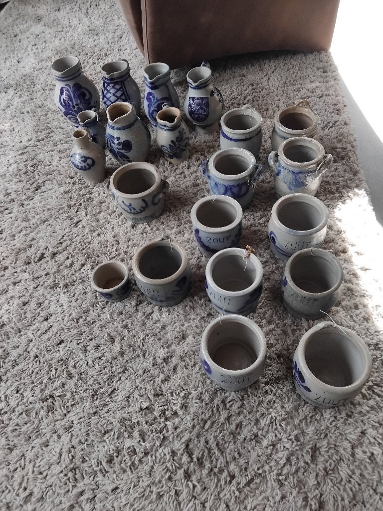 21x KEULSE POTTEN IN 1 KOOP/KRUIKEN ZOUTPOTTEN MARGARINE, Ophalen