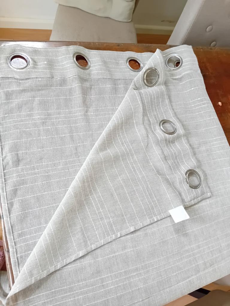 Lichtgrijze gordijnen met ringen, 140x260cm, 100 tot 150 cm, Modern, Scandinavisch, 200 cm of meer, Ophalen of Verzenden
