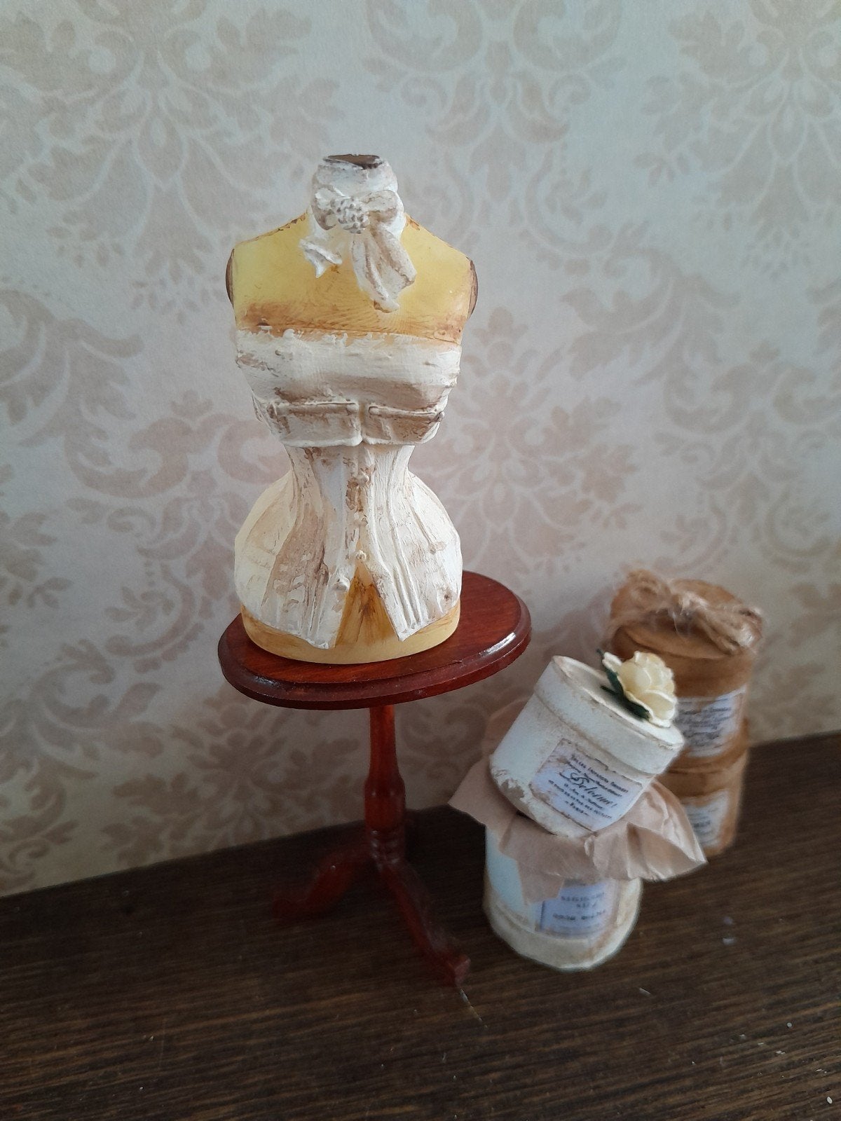 🪞 PPH 1.12 ANTIEKE, VINTAGE FRANSE DAMES PASPOP 🪞, Ophalen of Verzenden, Poppenhuis