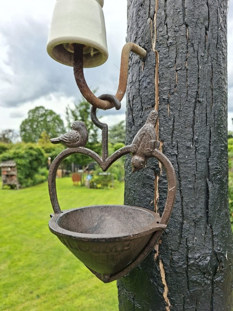 Vogel voederbak hart gietijzer, Ophalen of Verzenden, Nieuw