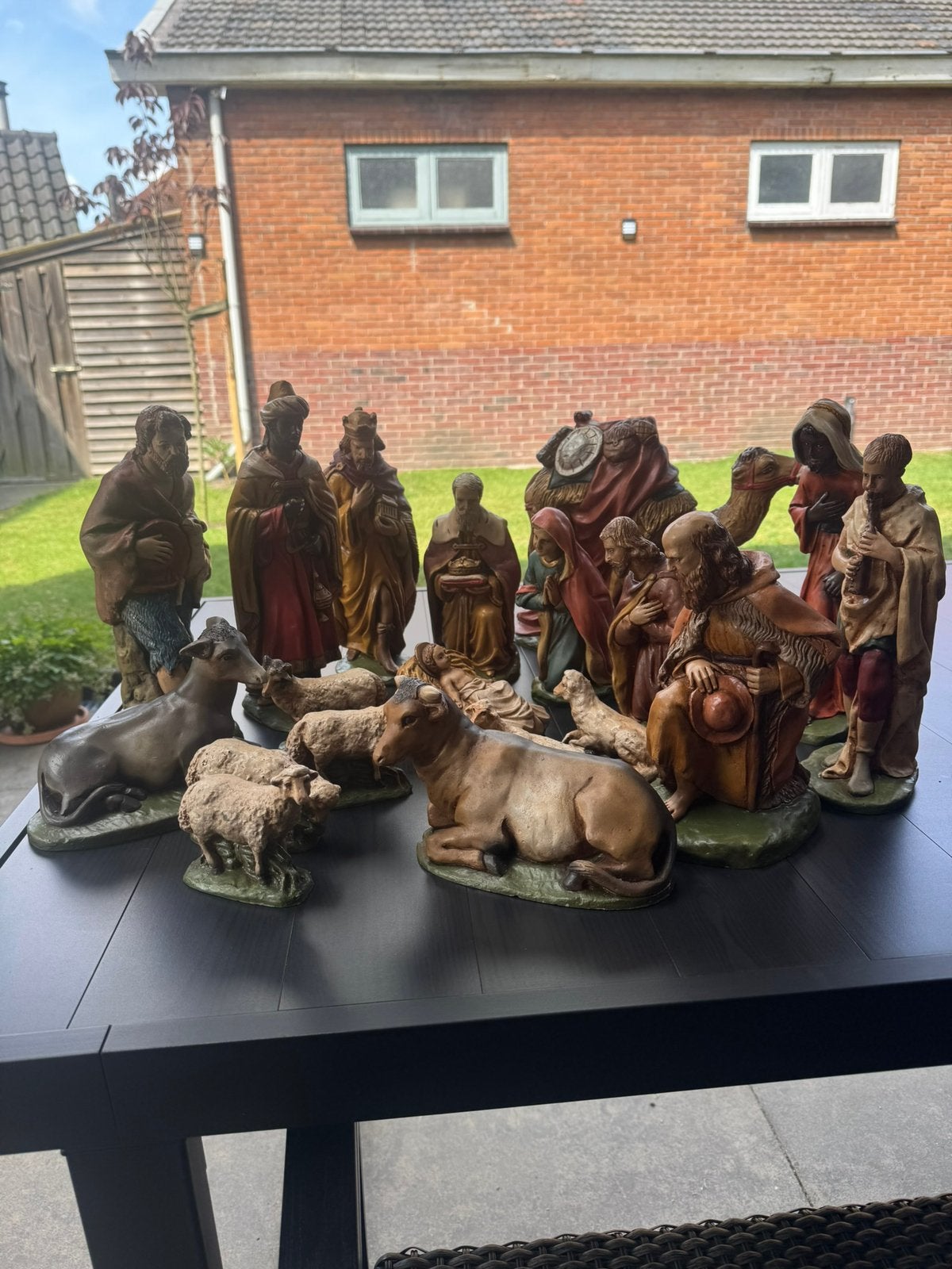 21 Beelden voor Kerststal groot Vintage, Diversen, Kerst, Gebruikt, Ophalen
